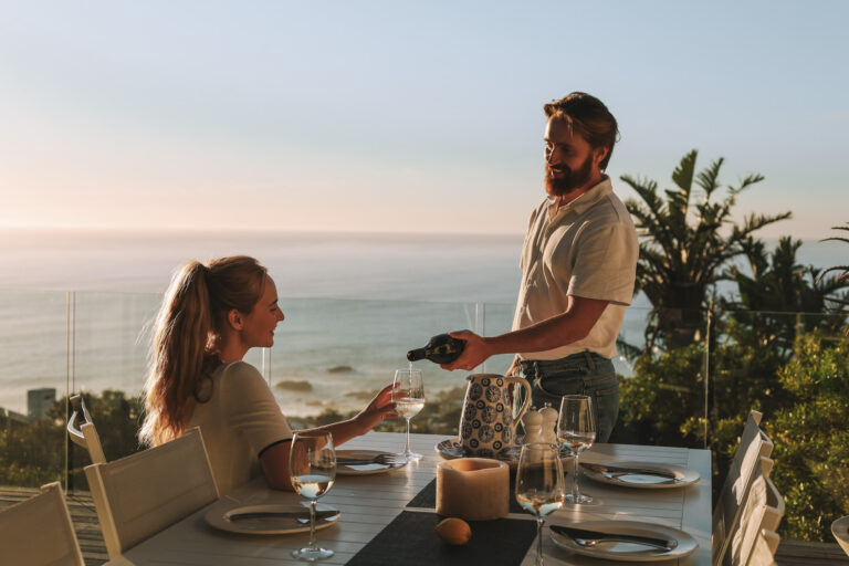 Guests experiencing a beautiful camps bay sunset